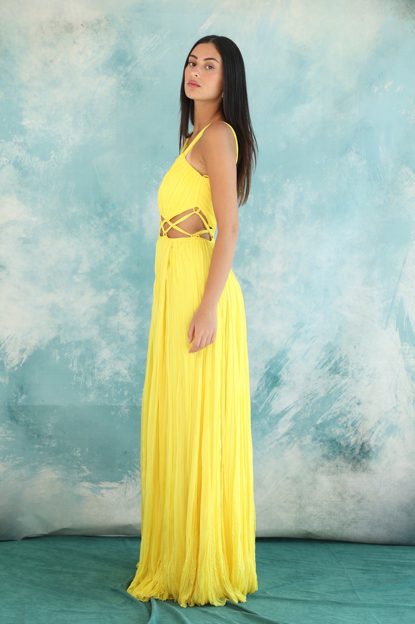 Cut out dress in Yellow
