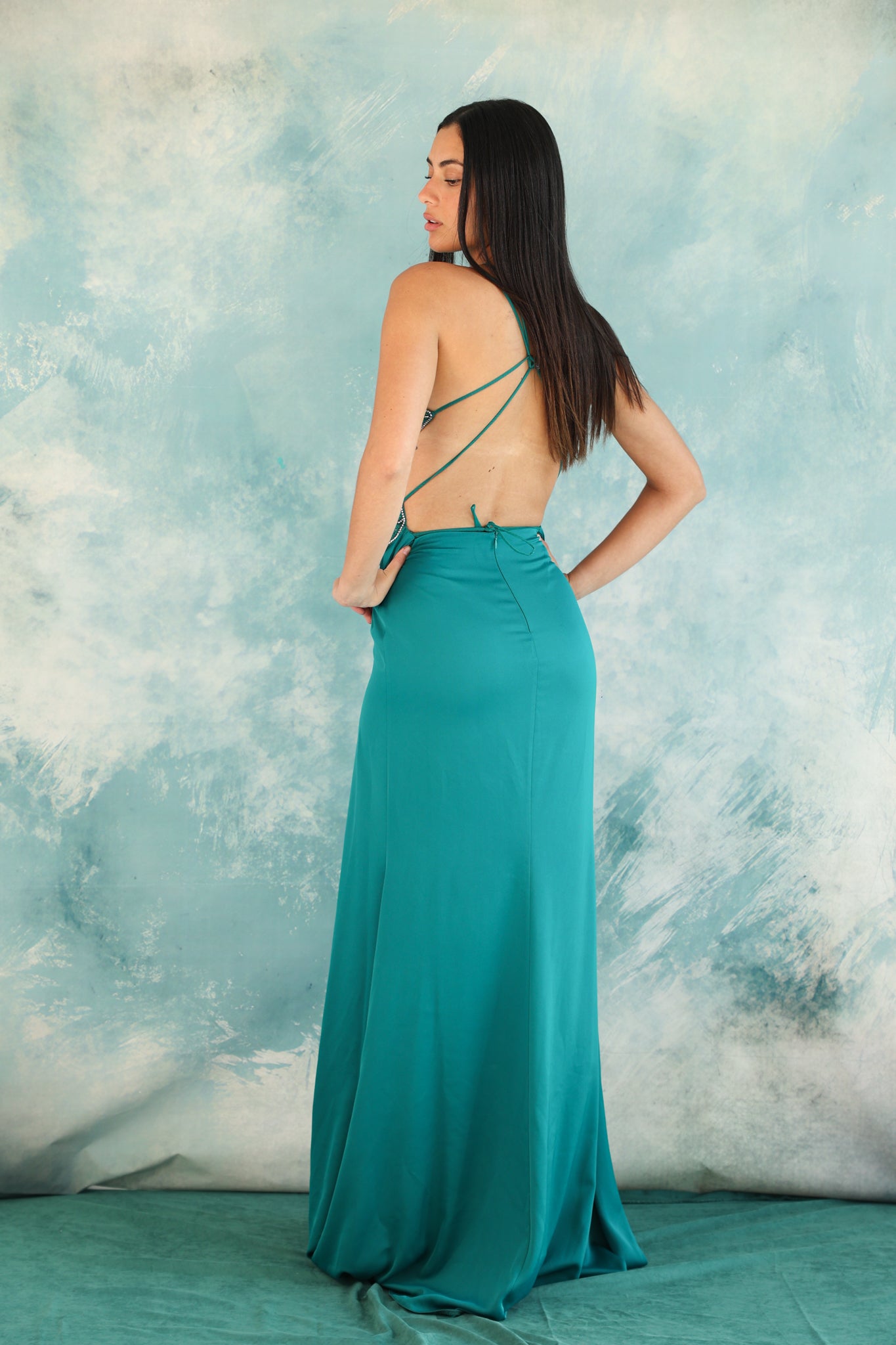 Butterfly dress in Teal