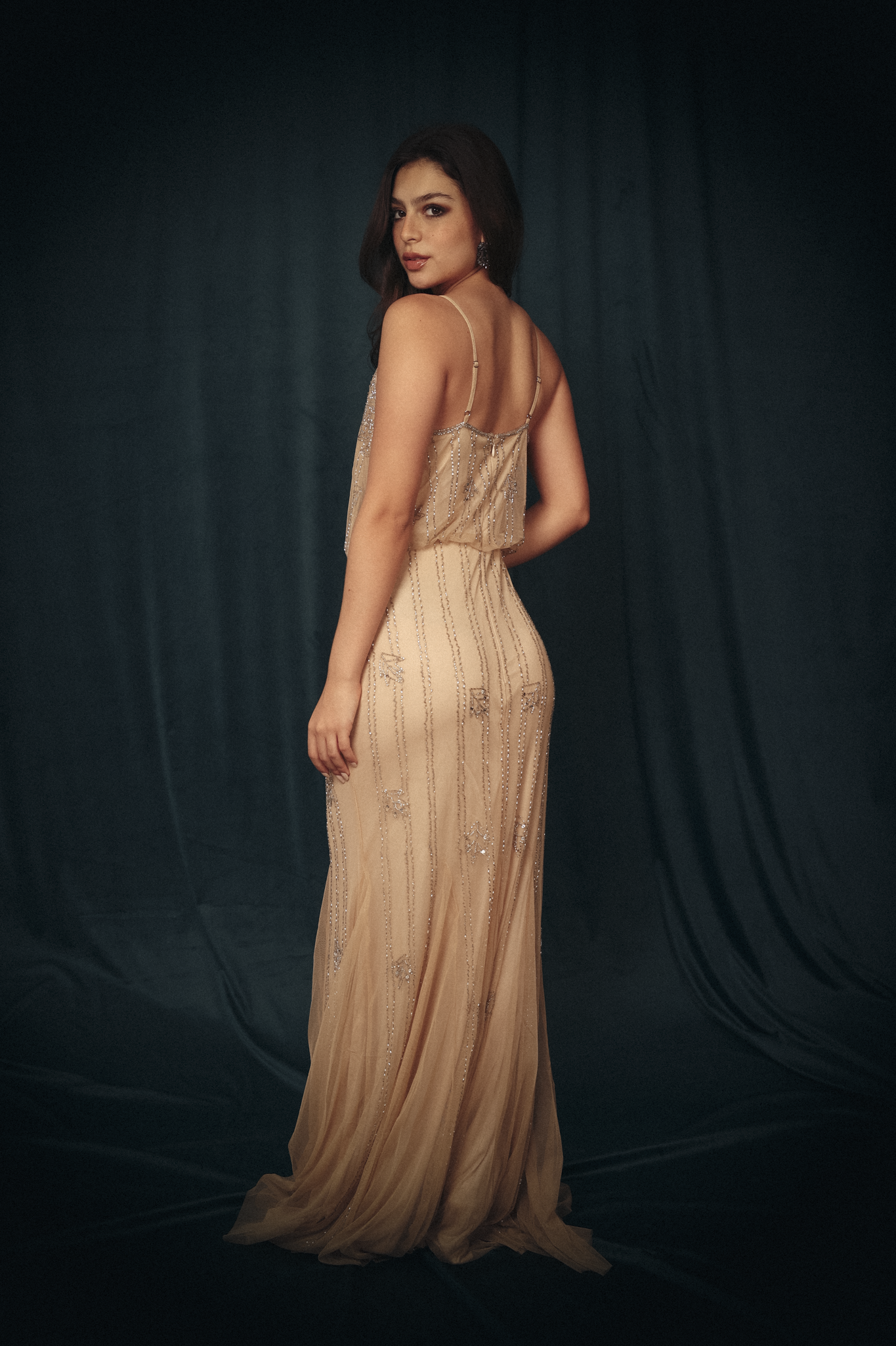 The Gatsby Dress In Light Gold