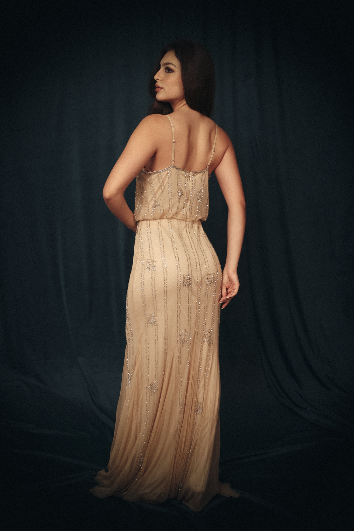The Gatsby Dress In Light Gold