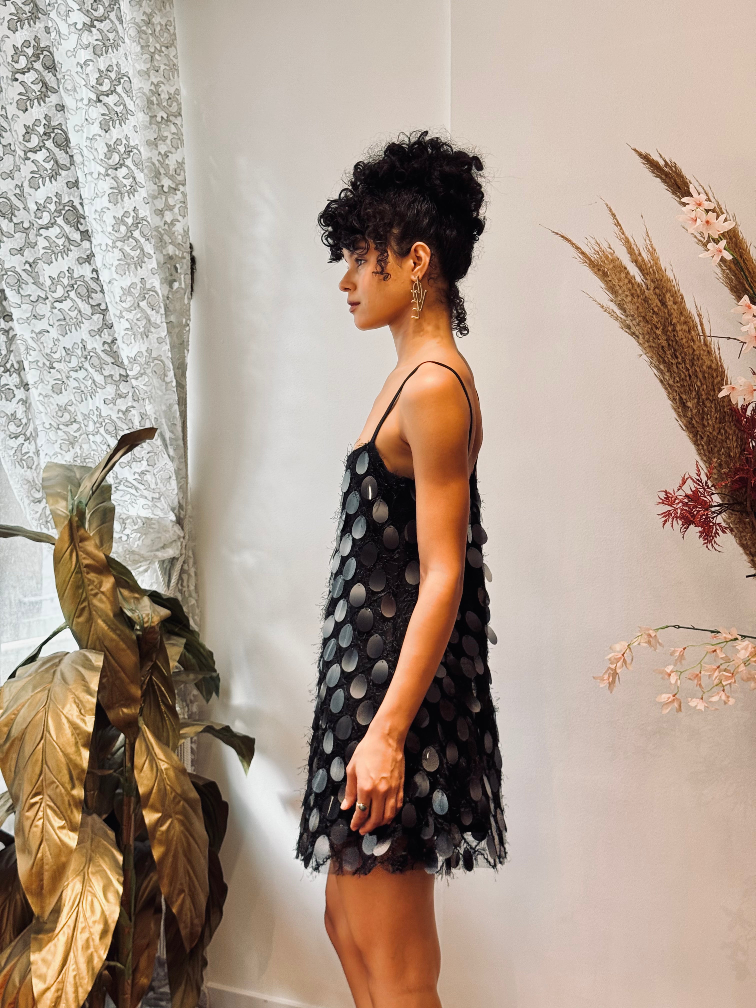 Sequin Nightie in Black