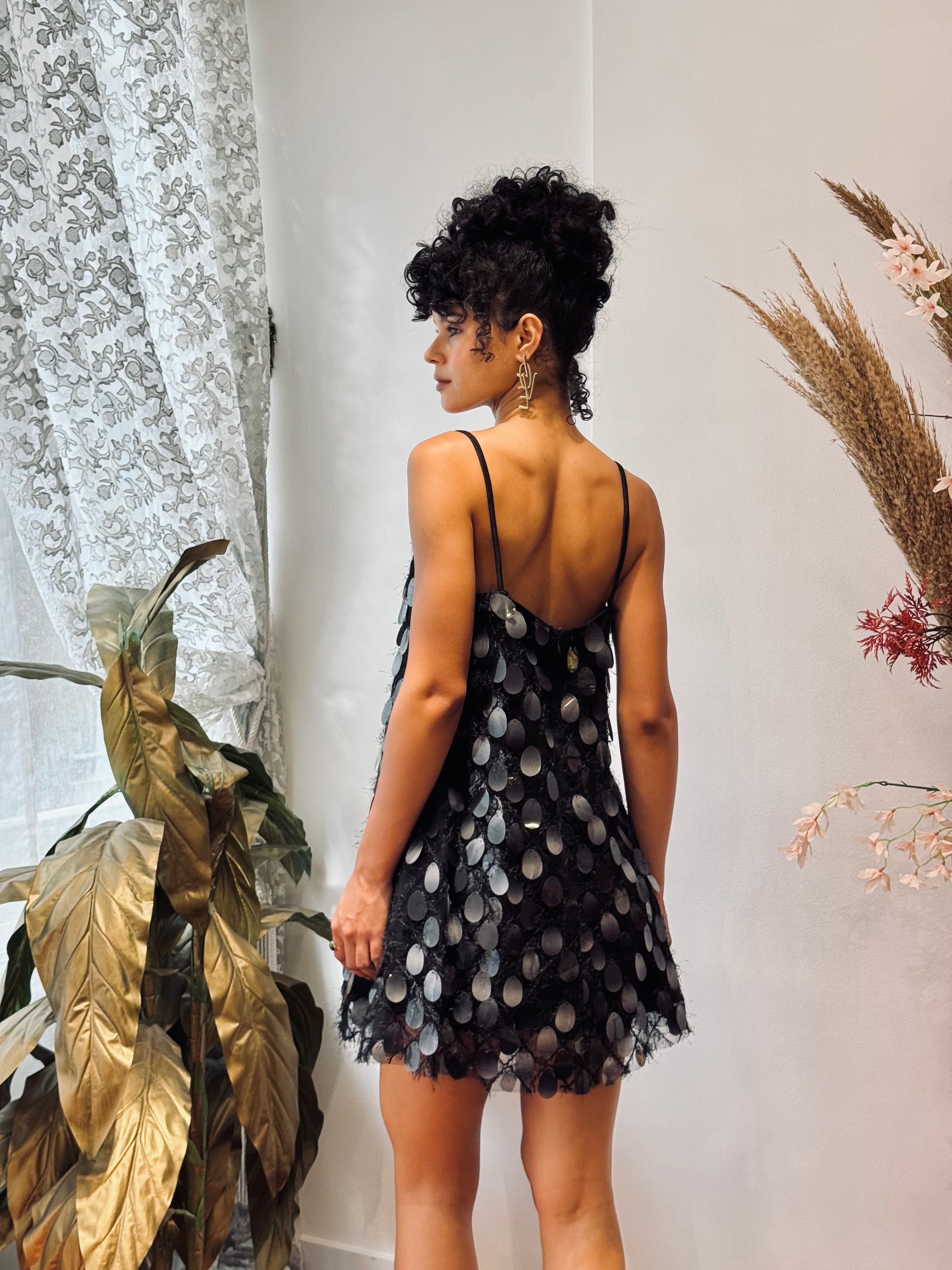 Sequin Nightie in Black