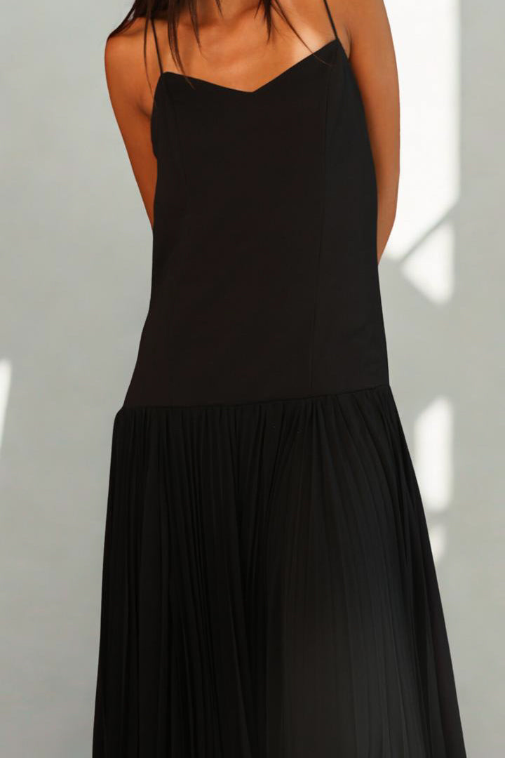 Drop-waist Dress in Black