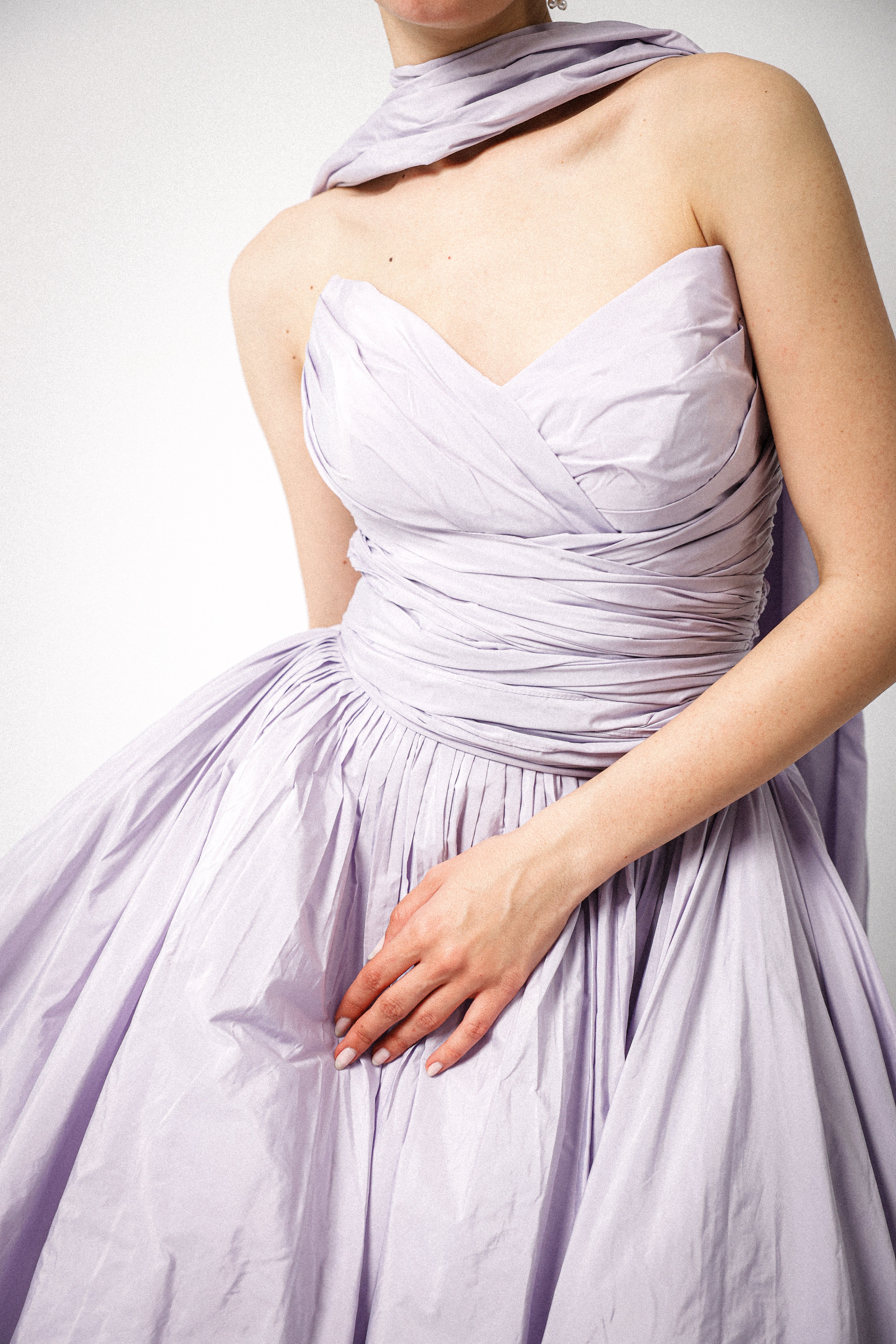 Puffy dress in lilac