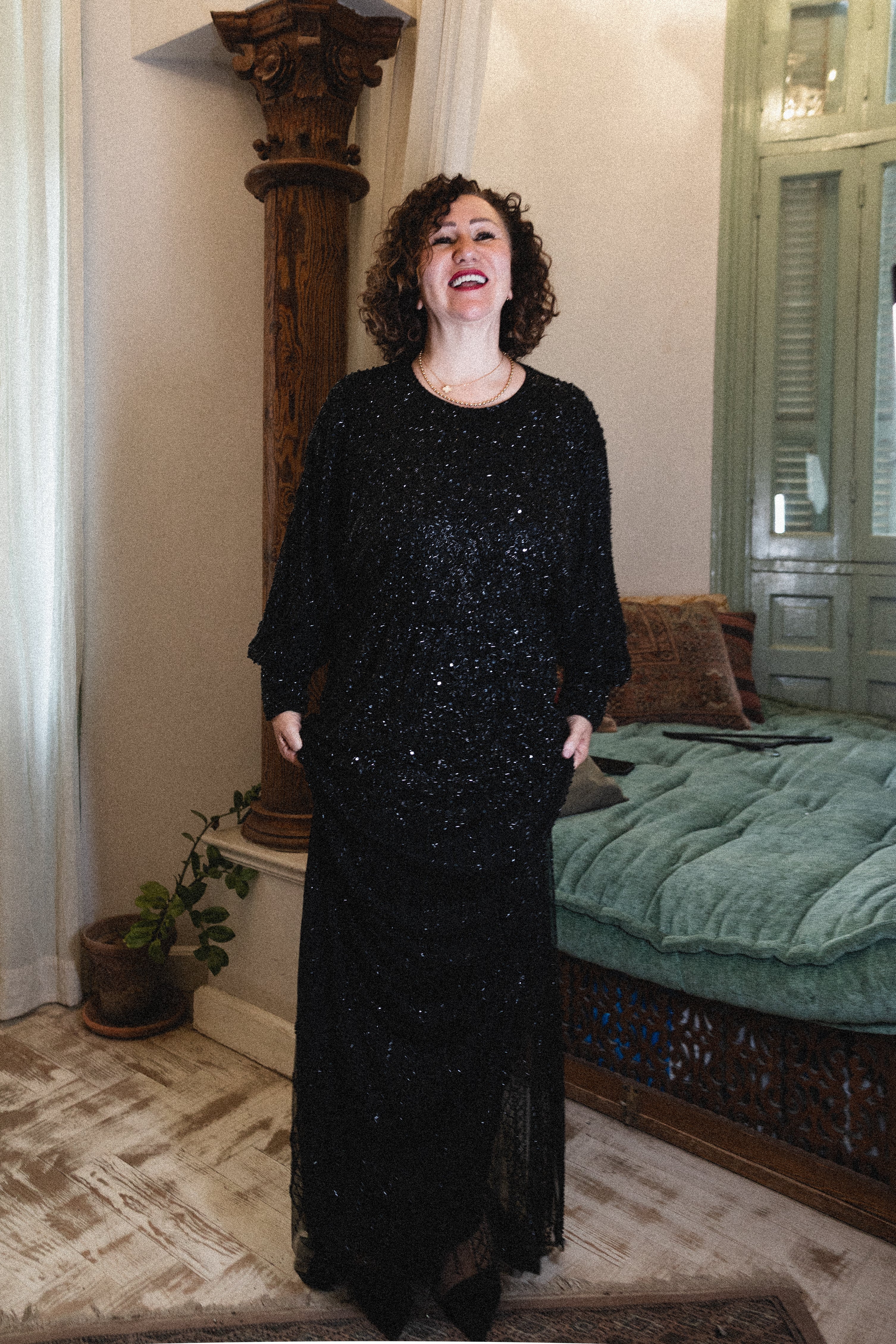 Beaded Modest in Black