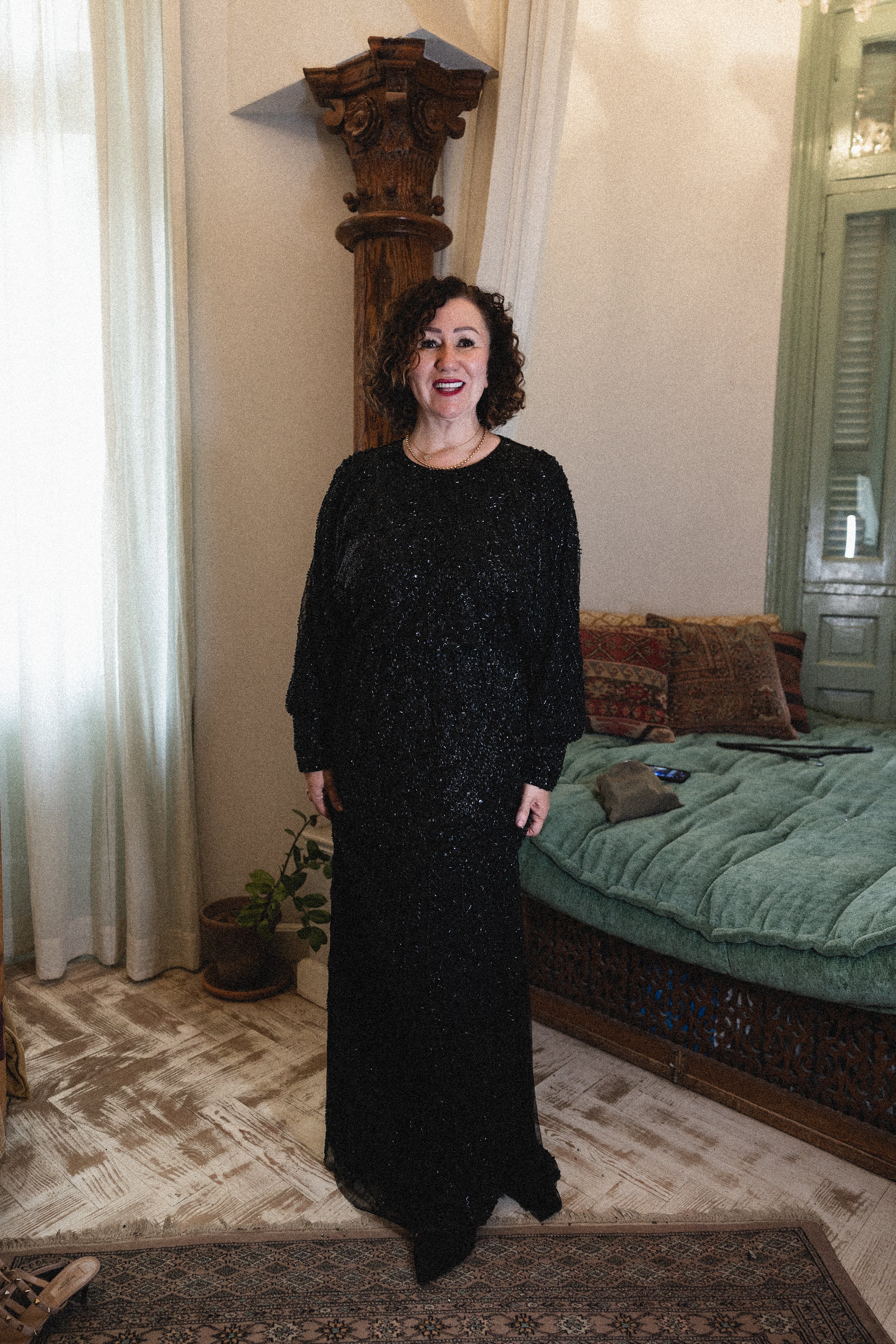 Beaded Modest in Black