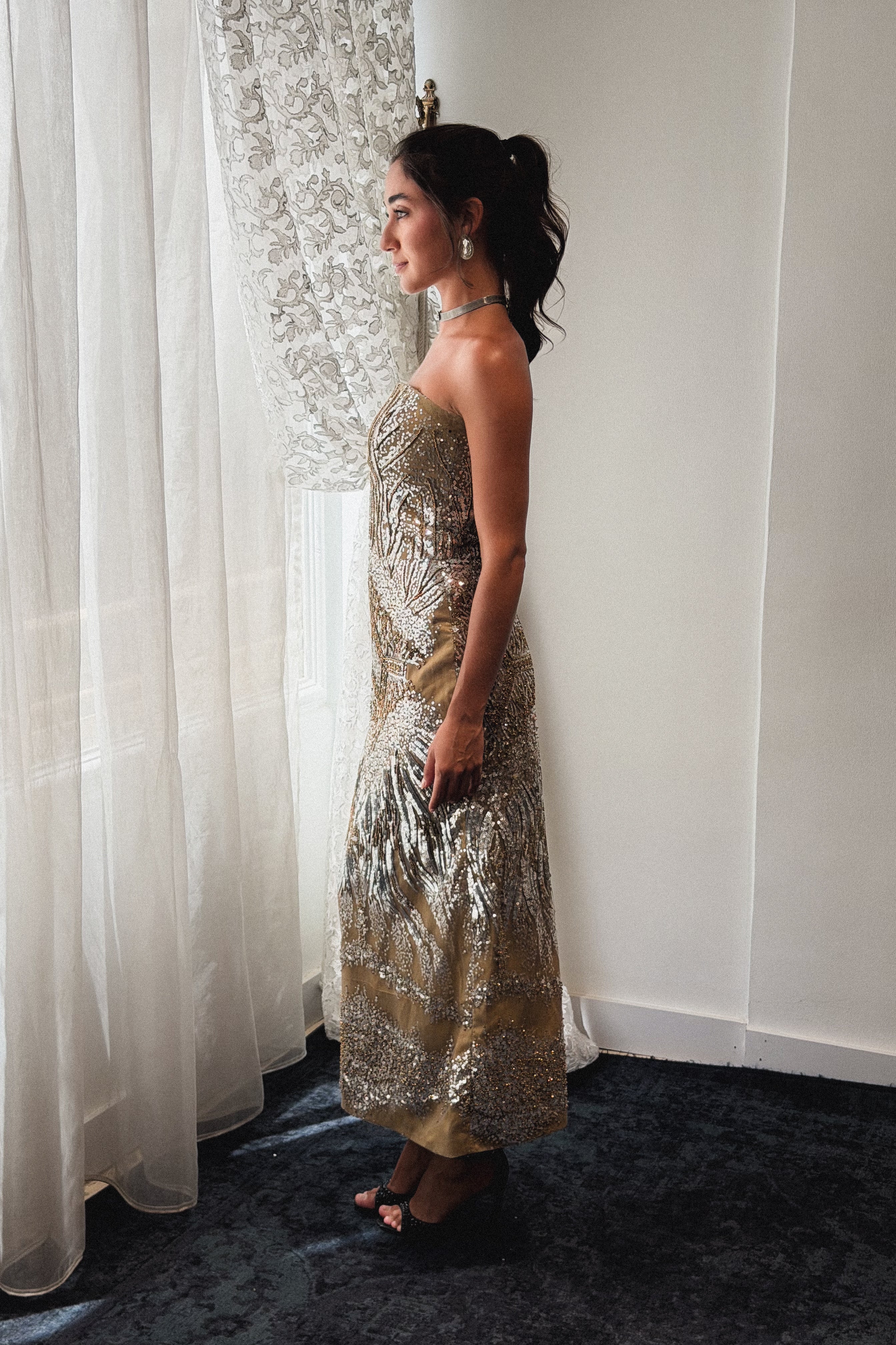 Signature Gold x Silver Tube Dress