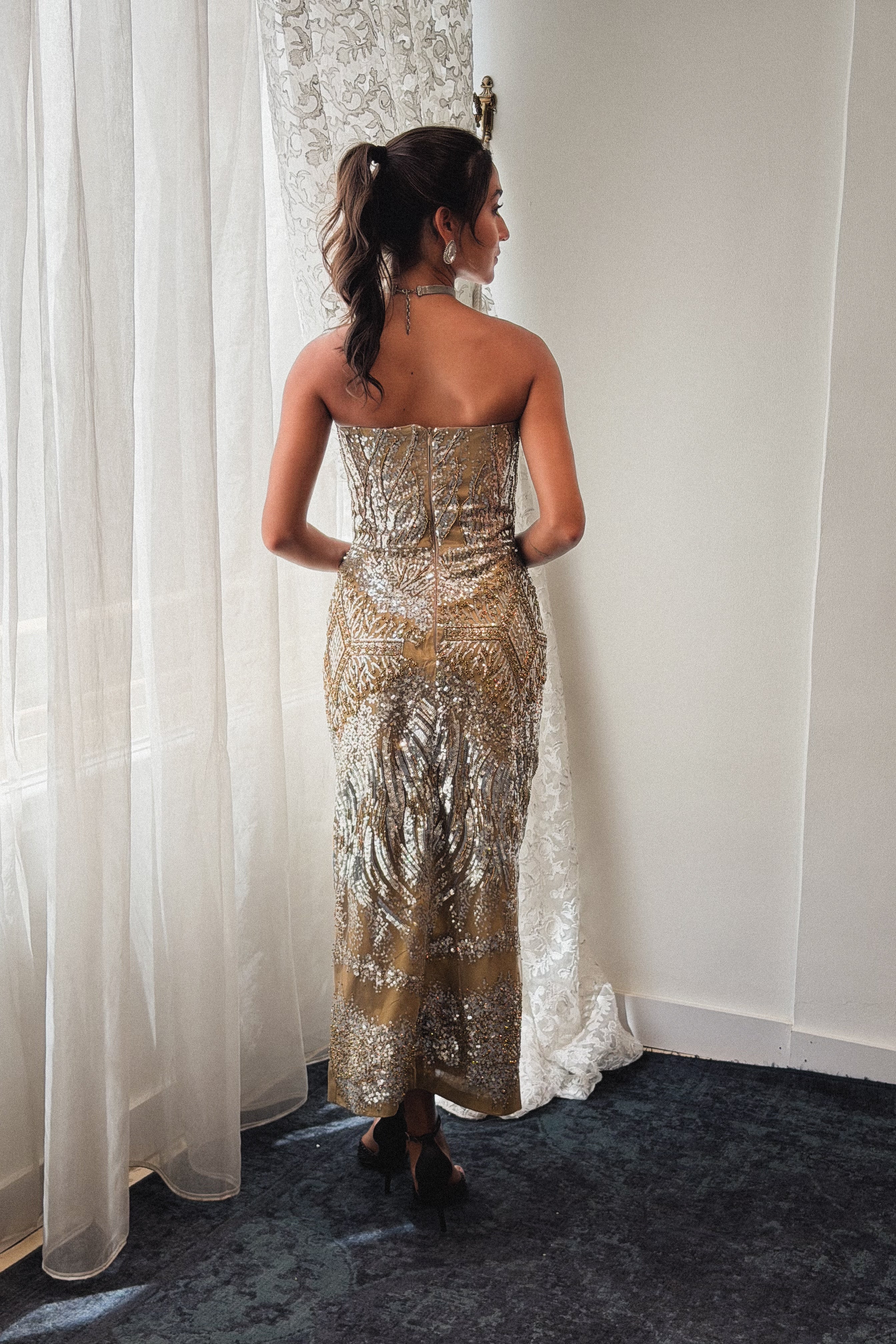 Signature Gold x Silver Tube Dress