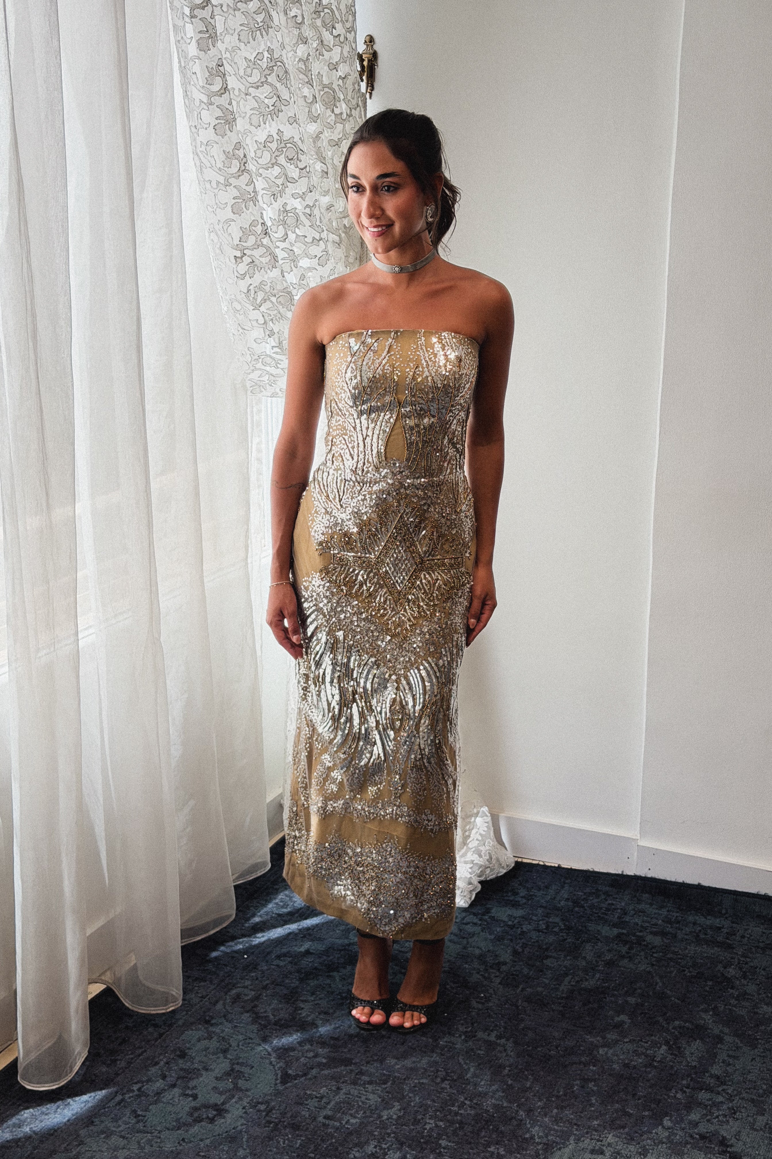 Signature Gold x Silver Tube Dress