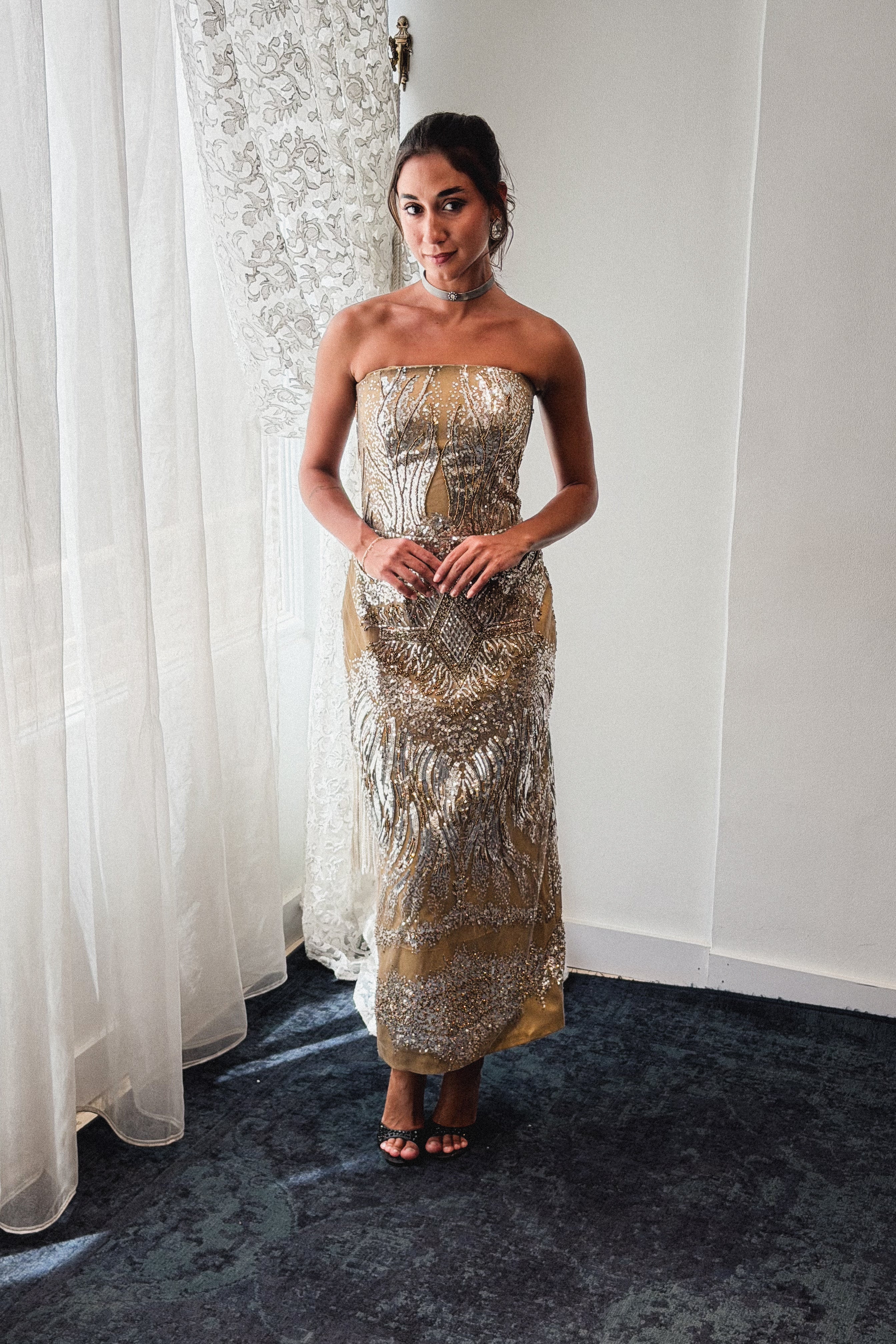Signature Gold x Silver Tube Dress