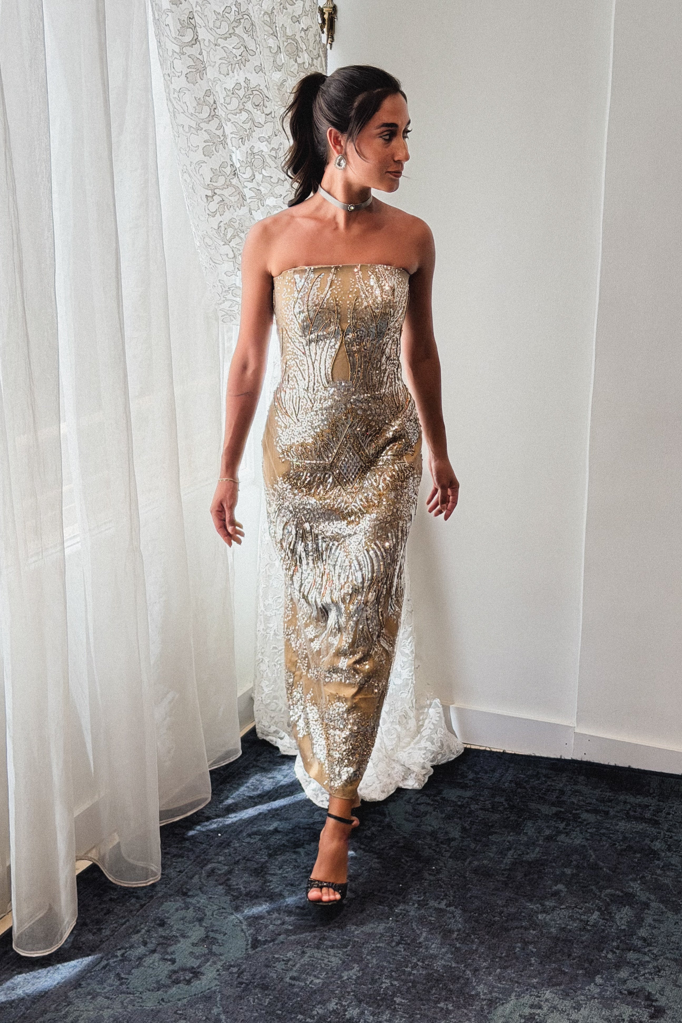 Signature Gold x Silver Tube Dress