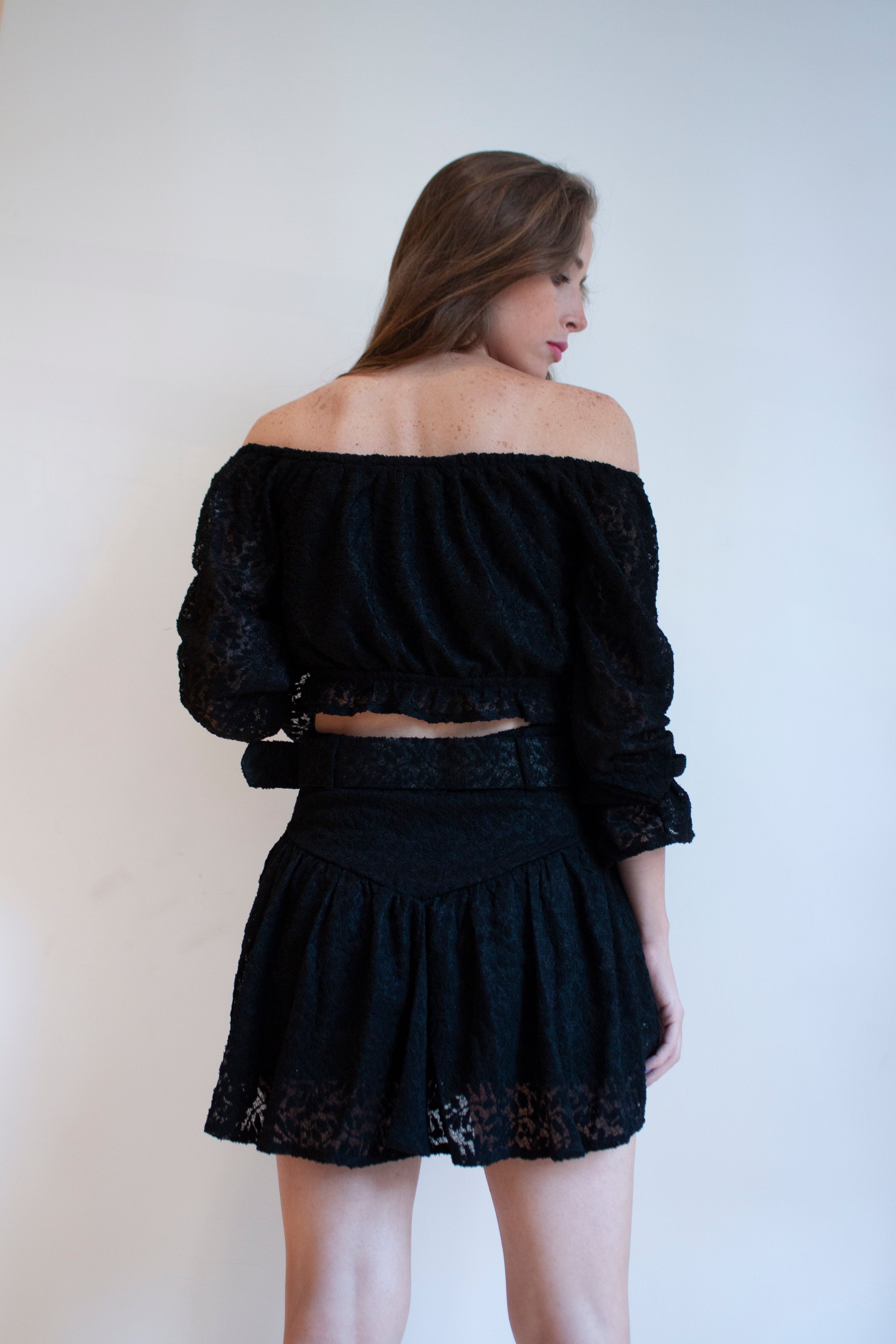 lace mini skirt