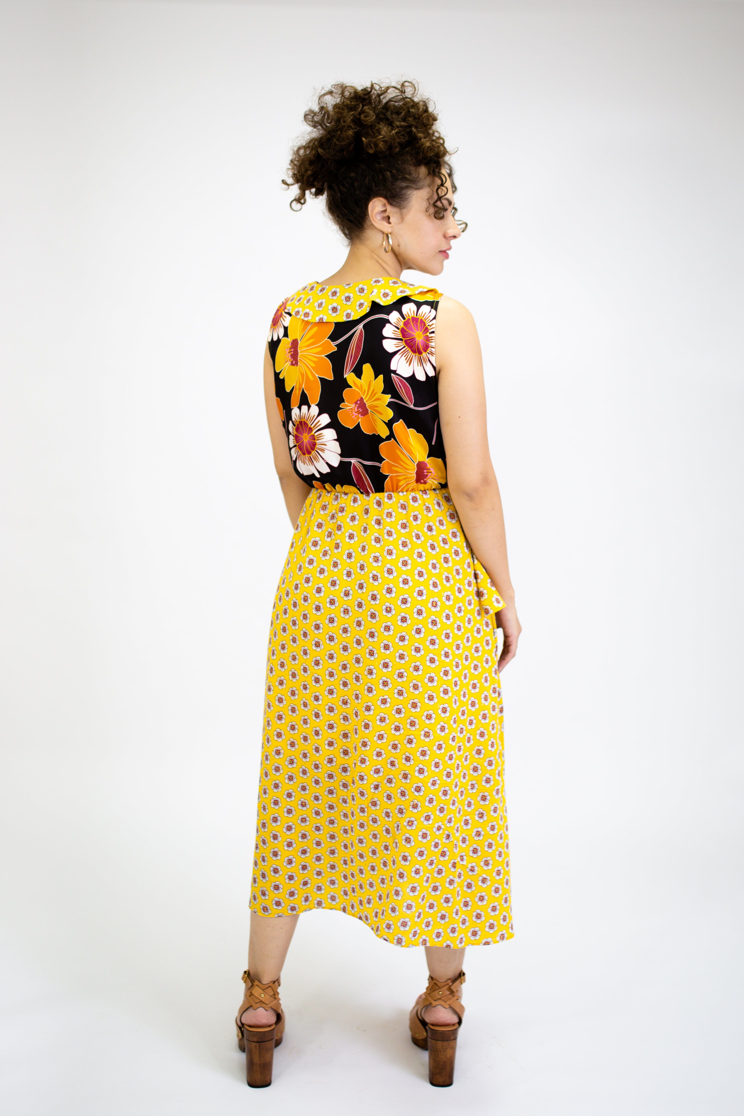 Patterned Midi Dress