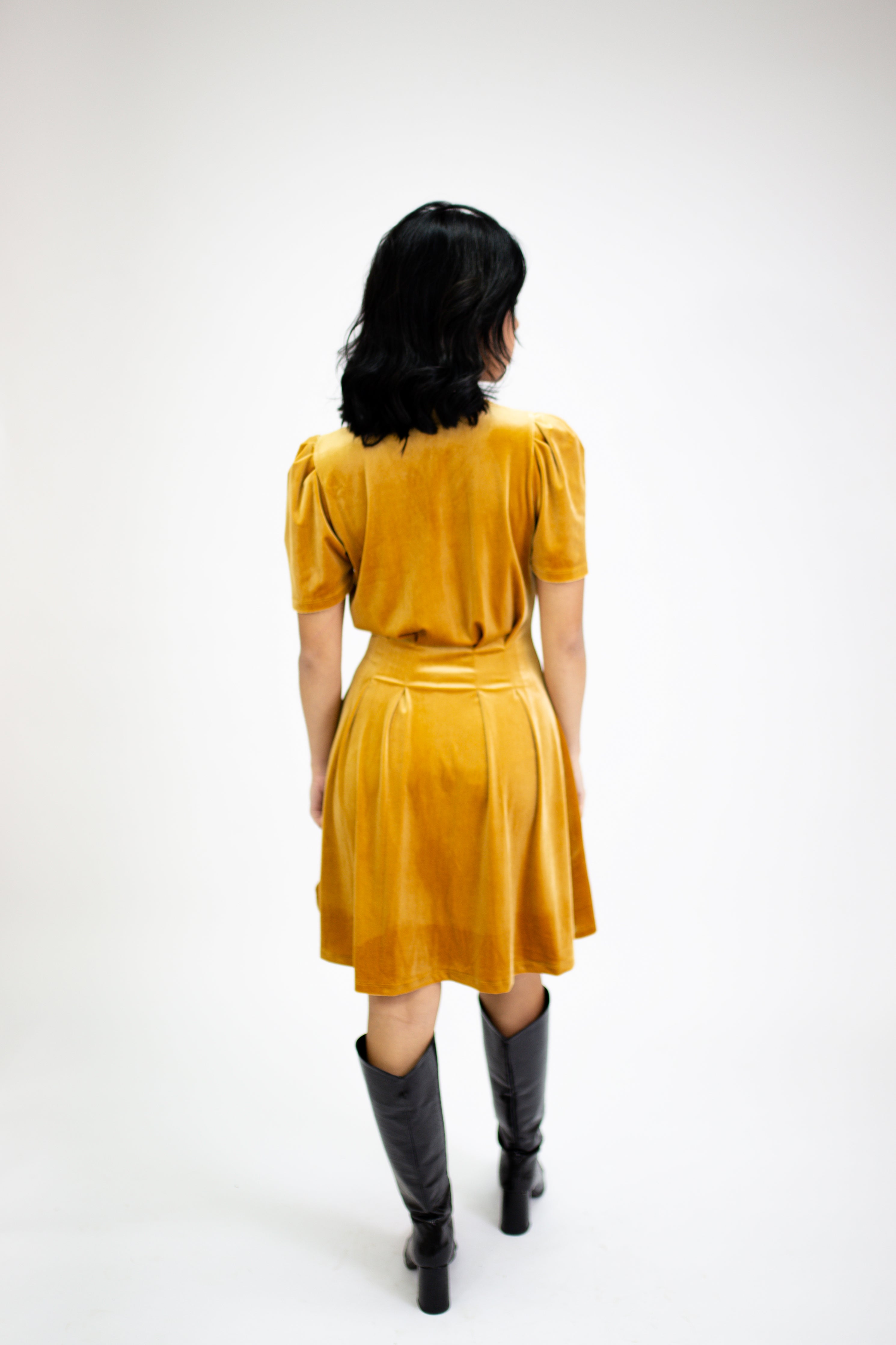 Velvet Short Sleeve Dress